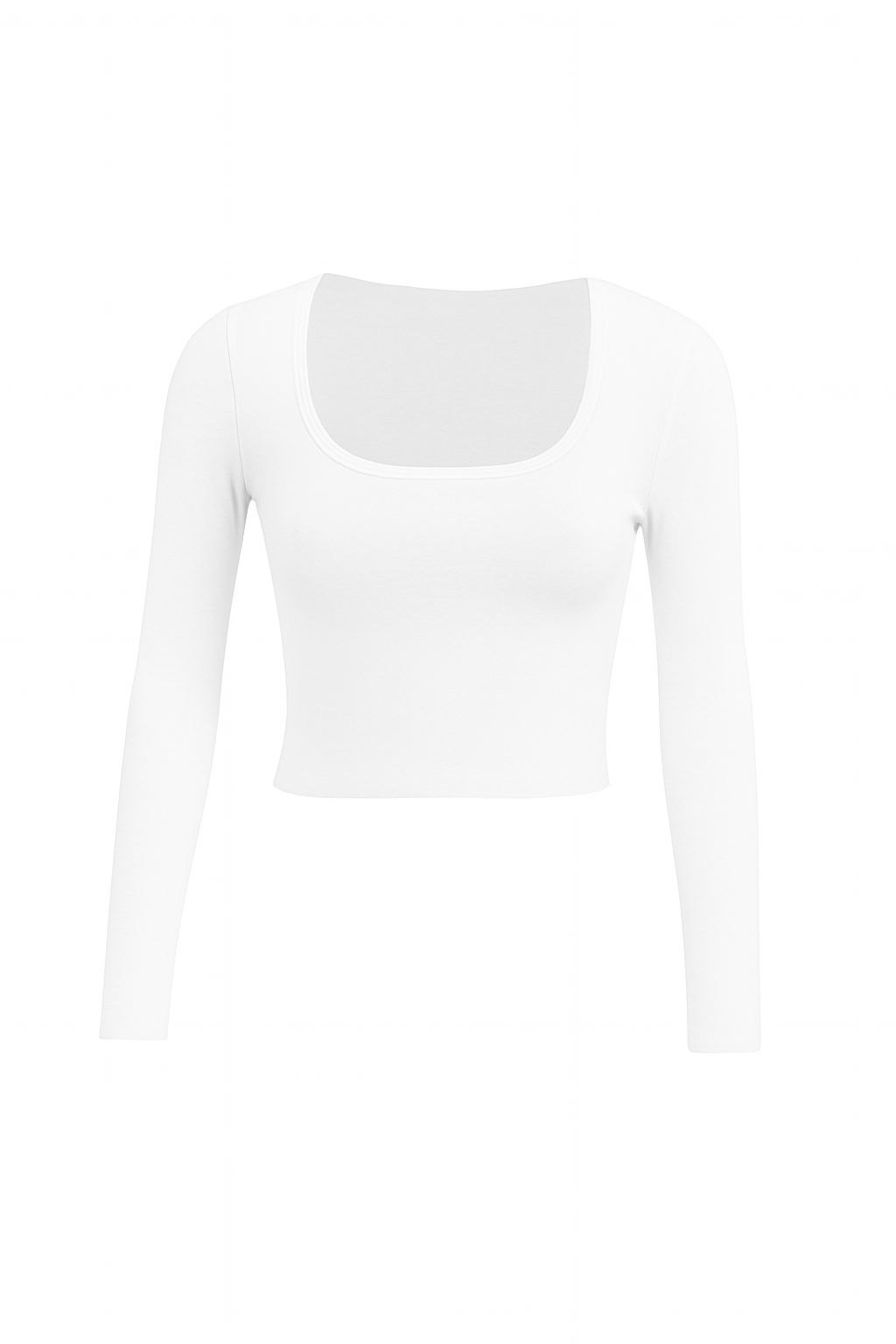 CROP TOP DE MANGA LARGA BLANCA