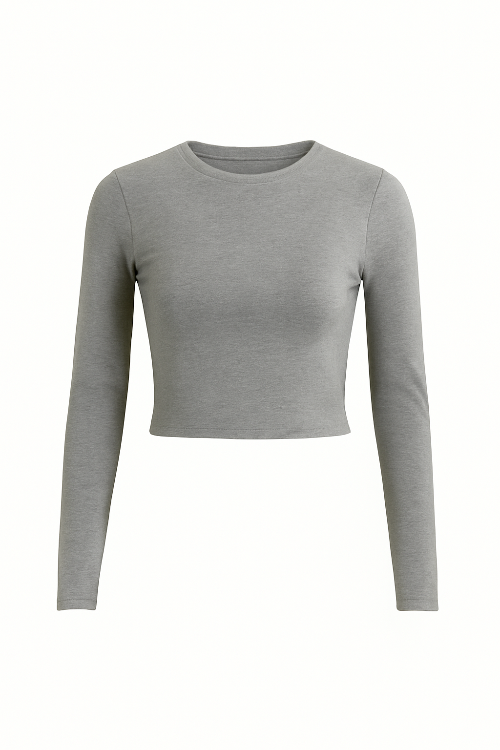 TOP BASICO MANGA LARGA GRIS